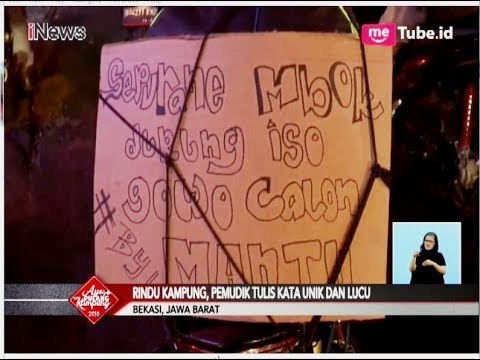 Rindu Kampung, Pemudik Tulis Kata Unik dan Lucu - iNews Siang 12/06