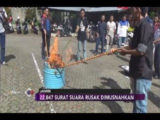 Jelang Pemilihan Walikota Jambi, KPUD Musnahkan 22.847 Surat Suara yang Rusak - iNews Sore 24/06