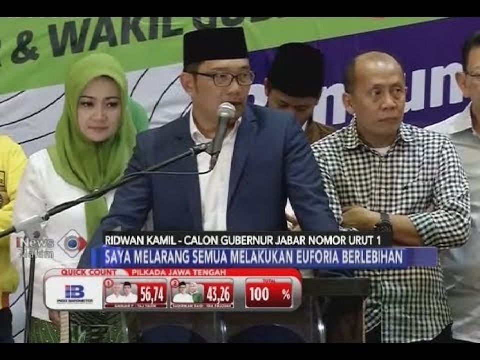 Pasangan Rindu Raih Suara Terbanyak, Ridwan Kamil Bersumpah di Pidato Kemenangan - iNews Malam 27/06