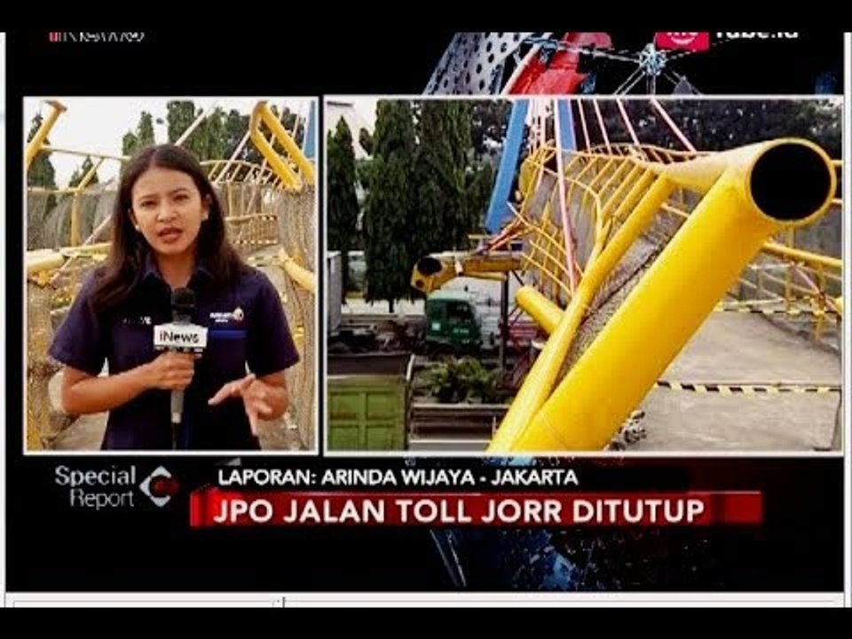 Kondisi JPO yang Ditabrak Truk di Tol Bambu Apus - Special Report 29/06