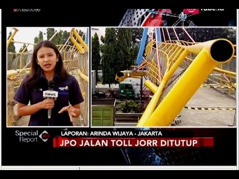 Kondisi JPO yang Ditabrak Truk di Tol Bambu Apus - Special Report 29/06