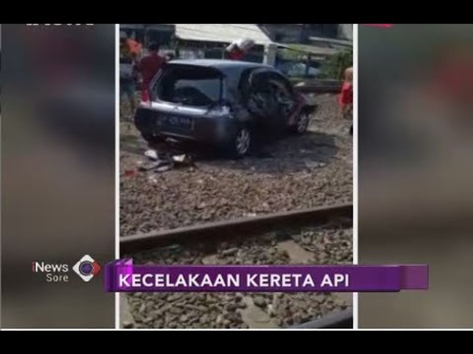Video Amatir Sesaat Minibus dan Sepeda Motor Tertabrak Kereta di Tambora - iNews Sore 01/07