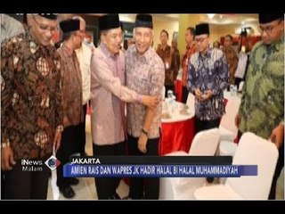 Momen Jusuf Kalla dan Amien Rais Berpelukan di Acara Halal Bihalal Muhammadiyah - iNews Malam 04/07
