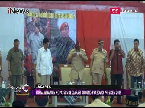 Teriakan Merdeka Purnawirawan Kopassus Warnai Deklarasi Prabowo Subianto - iNews Sore 07/07