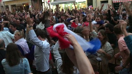 Le cri de joie des supporters des Bleus à Nancy