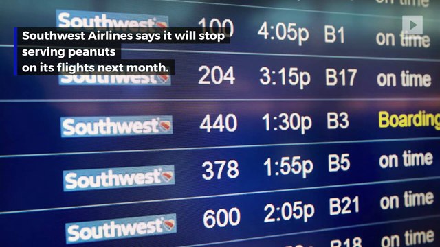 Southwest Airlines to Stop Serving Peanuts on Flights