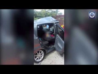 Wanita maut, dua anak saudara cedera kereta rempuh lori