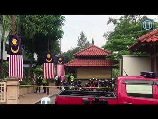 Suspek bakar tahfiz dibawa ke lokasi kejadian