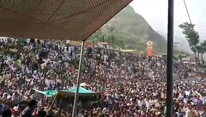 See the Reception For Imran Khan at PTI Jalsa Shangla on 10.07.2018
