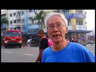 Tiga sekeluarga tidak sedar bangunan kediaman terbakar