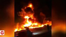 İran'da petrol tankeri yolcu otobüsüne çarptı