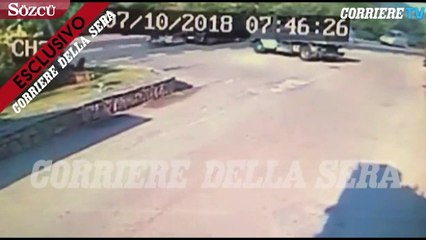 Clooney'nin kaza anı kamerada