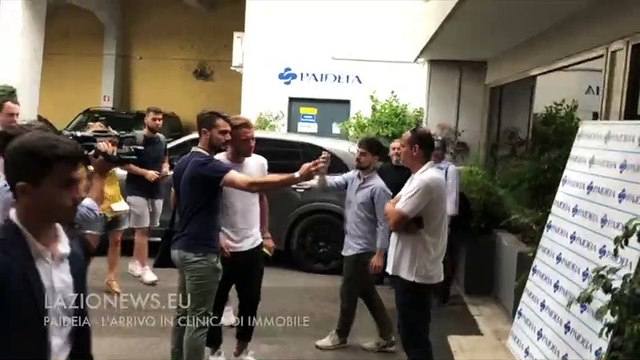 Paideia, l'arrivo in clinica di Immobile