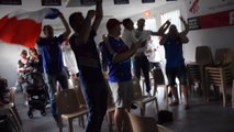 Célébration victoire équipe de France (1/2 finale coupe du monde France Bélgique)