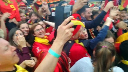 Belgique-France à la "Fan Zone" de Mouscron