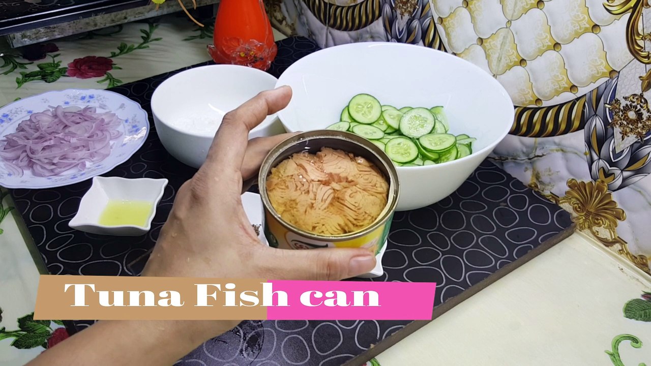 Fresh Cucumber tuna Salad with Lime Dressing & Greek Yogurt Recipe