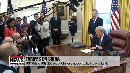 Télécharger la video: USTR lists $200 bil. in Chinese goods to be hit with tariffs