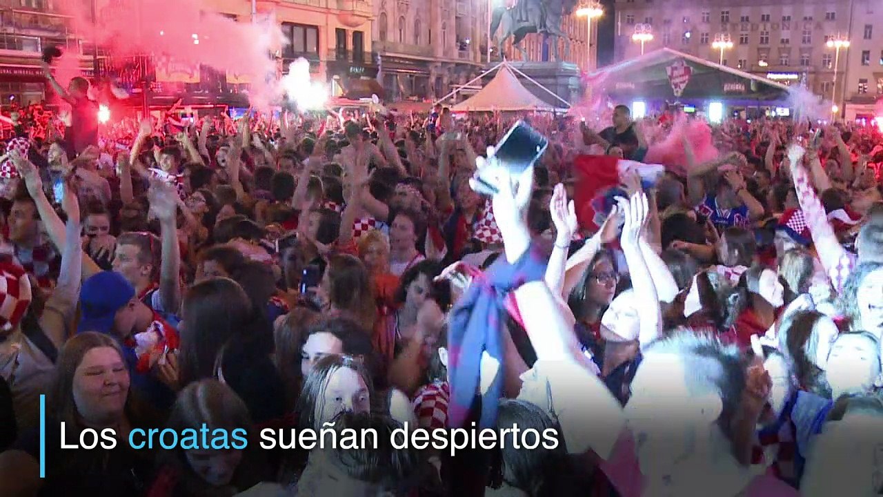 Delirio croata para festejar el pase a la final del Mundial