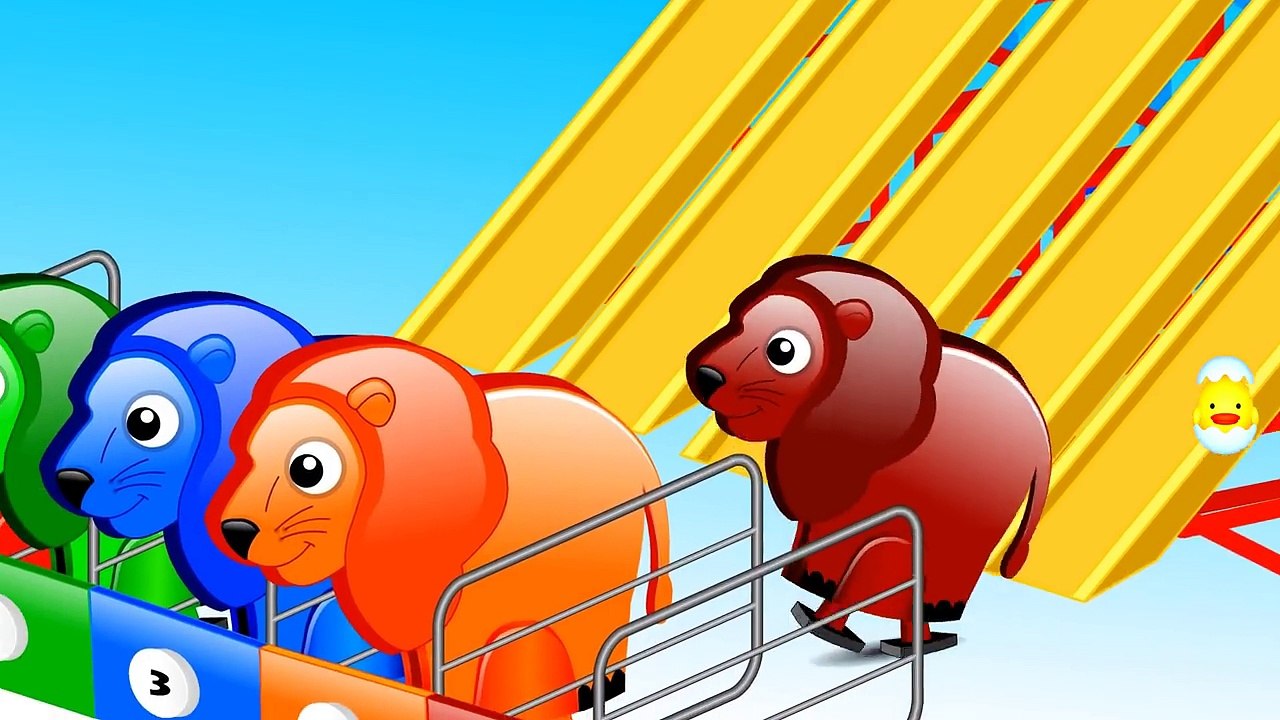 Learn Color and Numbers with Lion | Cartoon Nursery Rhymes Song For Children Kids Baby