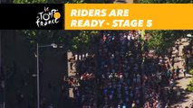 Les coureurs sur la ligne / Riders are ready - Étape 5 / Stage 5 - Tour de France 2018