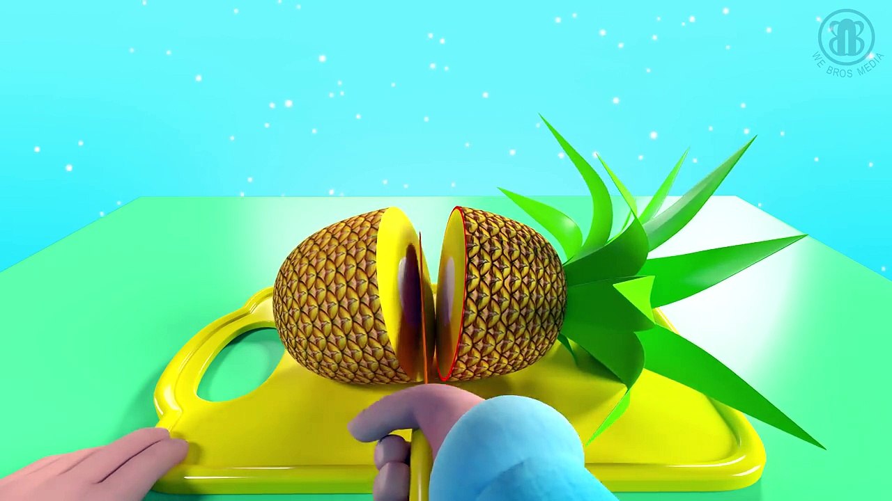 Learn Names & Colors of Fruits & Vegetables - Animation for Kids