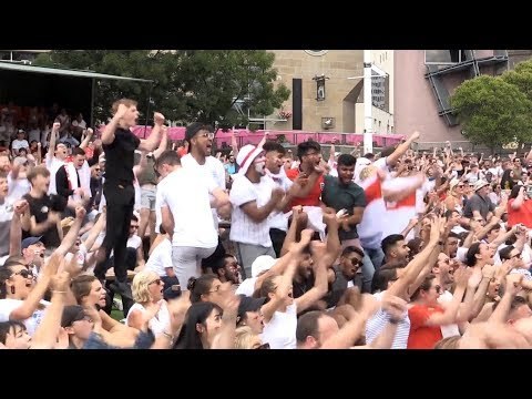 England Fans Celebrate Maguire's Goal In Leeds - Sweden v England - Russia 2018 World Cup