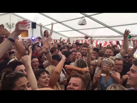 Fans In Wimbledon Celebrate Dele's Goal - Sweden v England - Russia 2018 World Cup