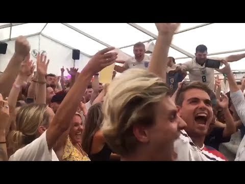 Fans In Wimbledon Celebrate England Reaching World Cup Semi-Finals - Russia 2018 World Cup