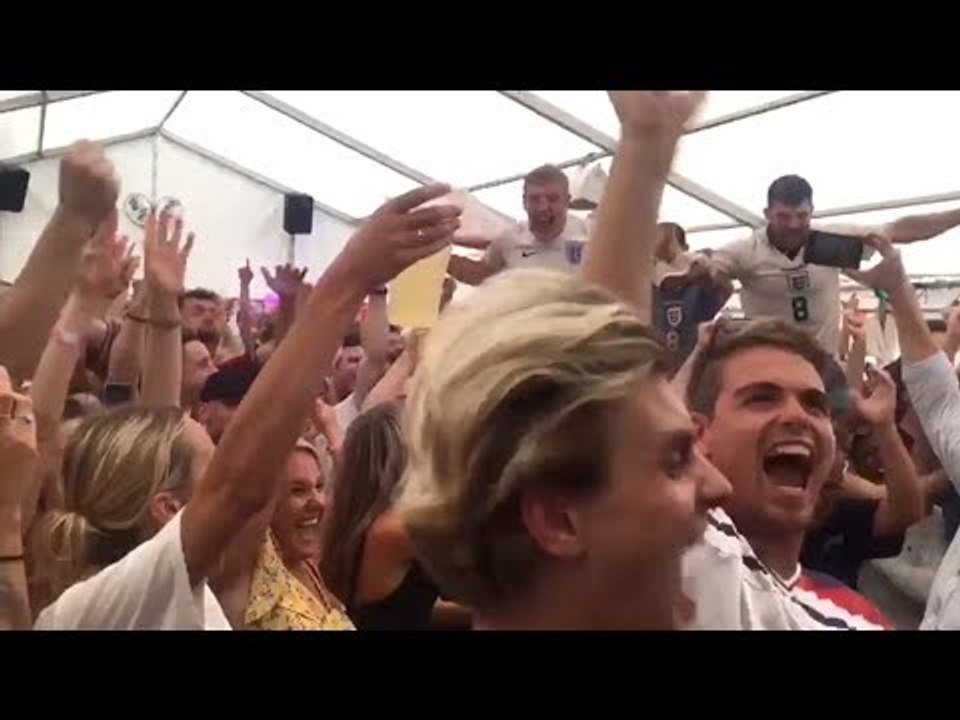 Fans In Wimbledon Celebrate England Reaching World Cup Semi-Finals - Russia 2018 World Cup