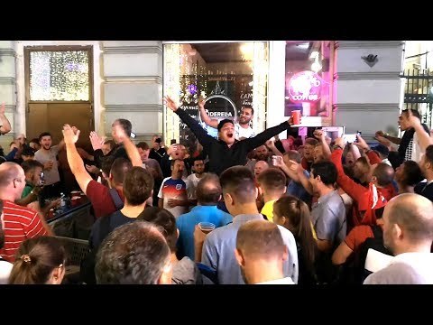 England Fans Take Over The Streets Of Moscow Ahead Of World Cup Semi-Final - Russia 2018 World Cup