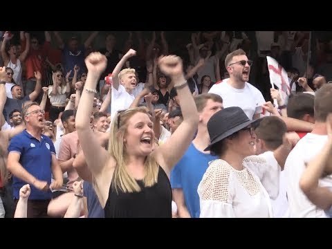 Fans In Leeds Celebrate Dele's Goal - Sweden v England - Russia 2018 World Cup