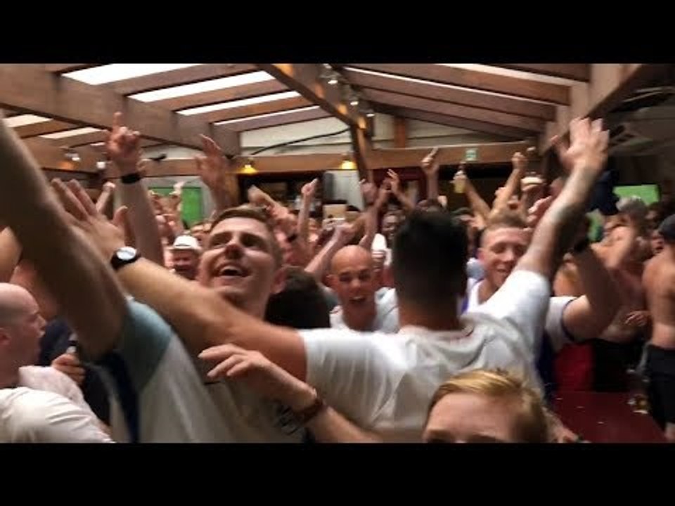 Fans In Krakow Celebrate England Reaching World Cup Semi-Finals - Russia 2018 World Cup