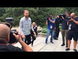 Gareth Southgate Greeted By Press At Repino Media Base - Russia 2018 World Cup