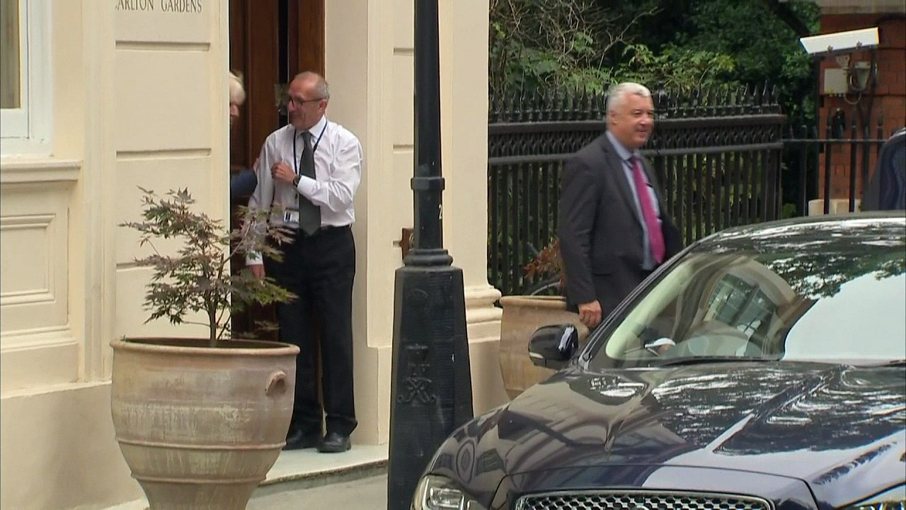Boris Johnson leaves home