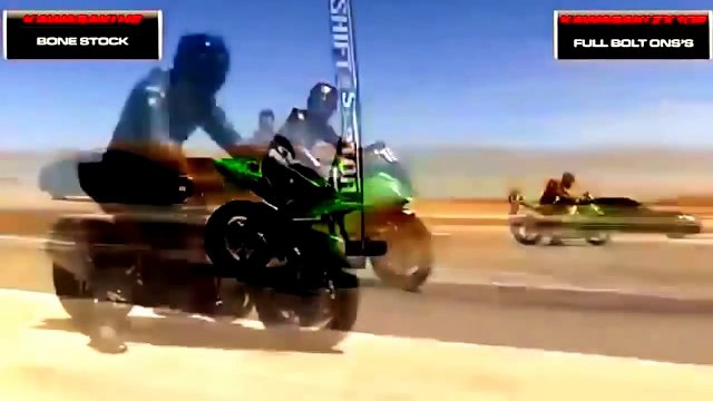 kawasaki ninja H2R vs bmw S1000RR Kawasaki Ninja H2r vs Bugatti Veyron Drag Race