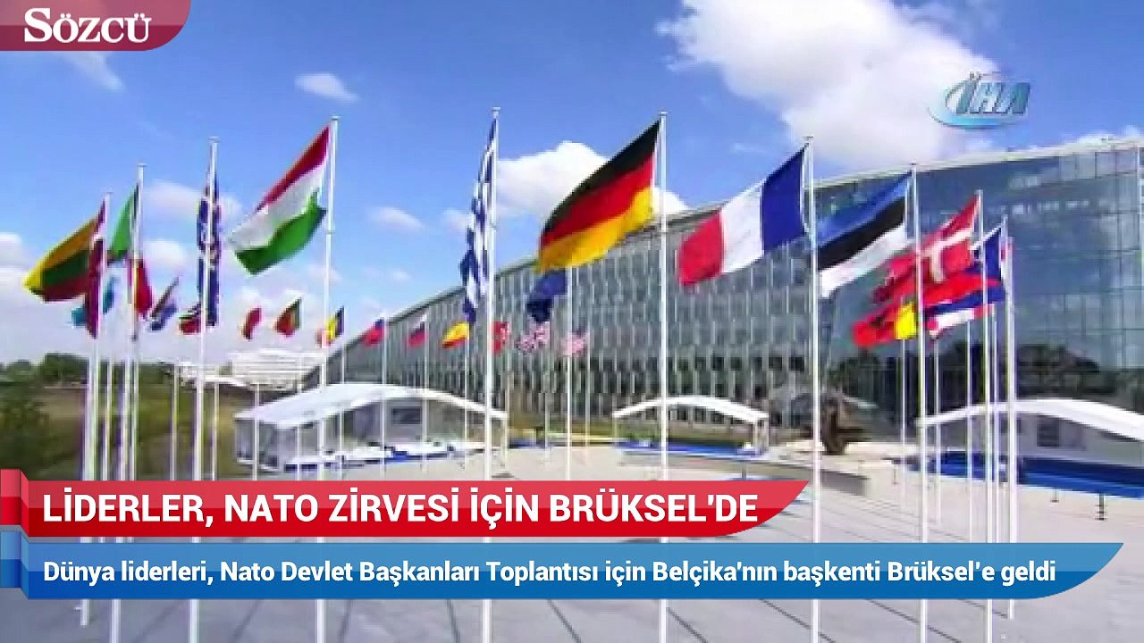 Liderler, Nato zirvesi için brüksel'e geldi