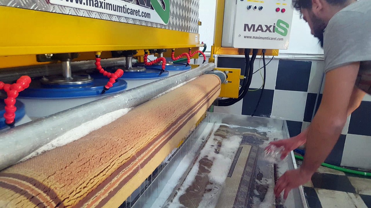 otomatik halı yıkama makinası,halı sıkma makinası maxis