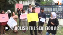 Activists gather in support of Fadiah following sedition probe