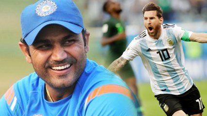Virender Sehwag calls this man 'Messi Ke Chacha', Watch Video | वनइंडिया हिंदी