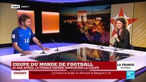 Les Français célèbrent la qualification des Bleus en finale de la Coupe du monde 2018