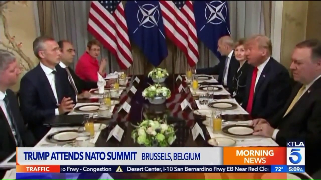 Trump Opens NATO Summit by Claiming Germany is 'Totally Controlled' by Russia