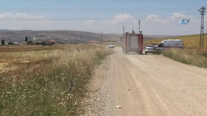 Kırıkkale'de Çıkan Anız Yangını Az Kalsın Evlere Sıçrıyordu