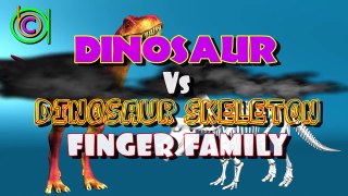 Dinosaur Vs Dinosaur Skeleton Finger Family | Animal Finger Family Nursery Rhymes 3D