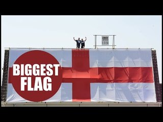 Pub mad boozer claims to have Britain's biggest England flag