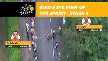 Vue aérienne sur le sprint / Bird's eye view of the sprint - Étape 5 / Stage 5 - Tour de France 2018