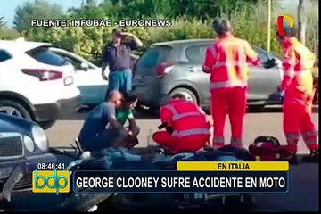 Italia: revelan vídeo del accidente en moto de George Clooney en Cerdeña