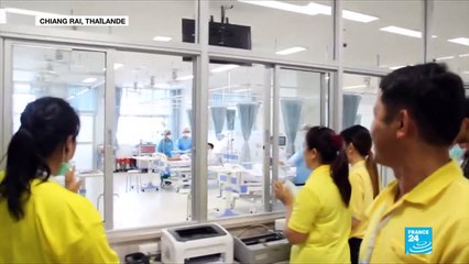 images des rescapés de la grotte en Thaïlande