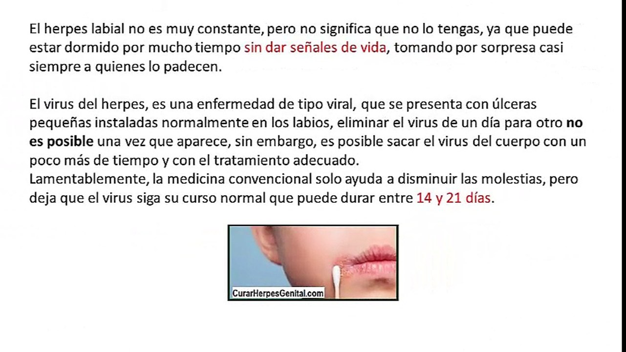 Herpes Labial Como Se Cura
