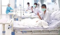 Thai boys wave to world from hospital in first video since rescue