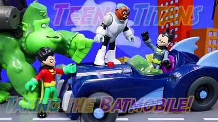 Teen Titans Go Robin Transforms to Batman and Takes the Batmobile